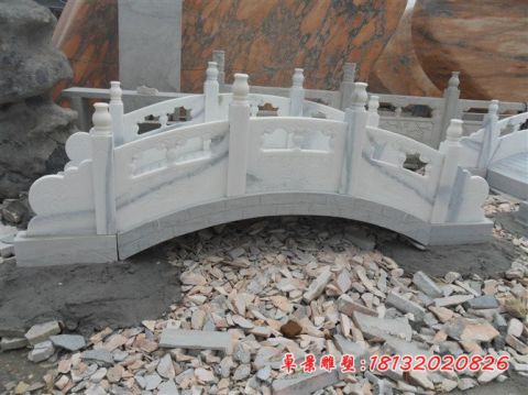 园林草白玉小桥石雕