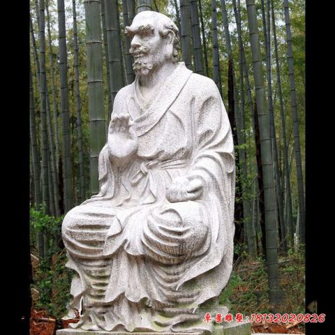 景区人物达摩石雕