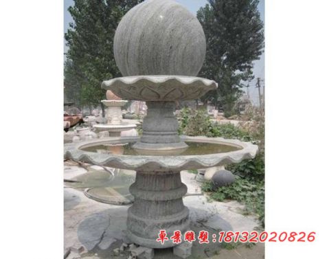 广场大理石双层风水球石雕