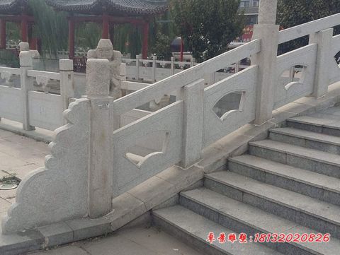 公园大理石台阶栏板石雕