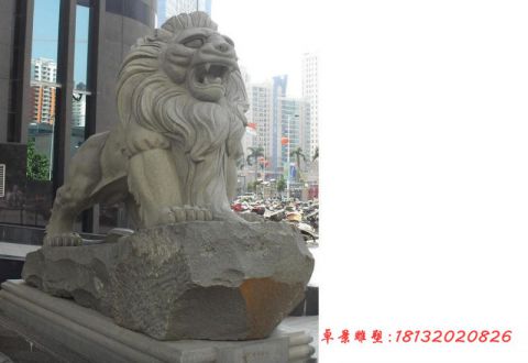 门前大理石西洋狮子石雕