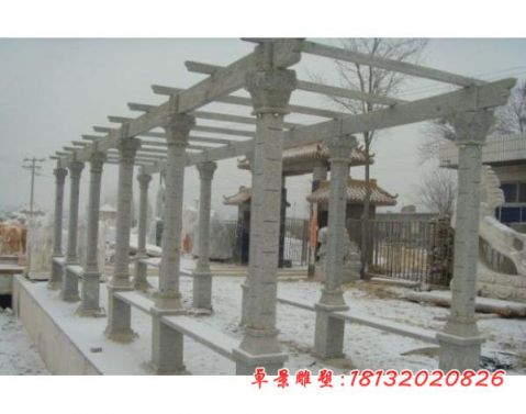 公园大理石花架长廊石雕