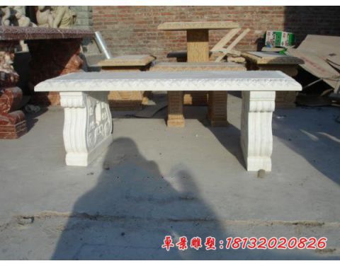 公园大理石长条石凳