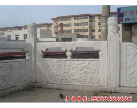 大理石凤凰浮雕石栏板