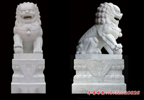 门前汉白玉北京狮石雕