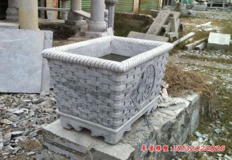 公园景观编制纹水缸石雕