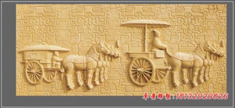 景区壁画兵马俑石浮雕