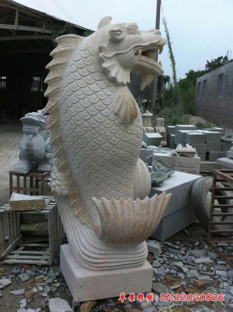 景区龙生九子螭吻石雕