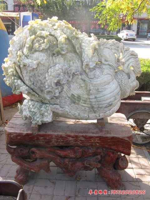 企业招财白菜石雕