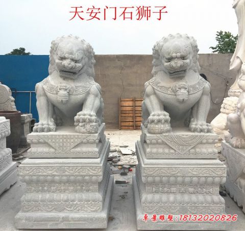 大理石天安门石狮子