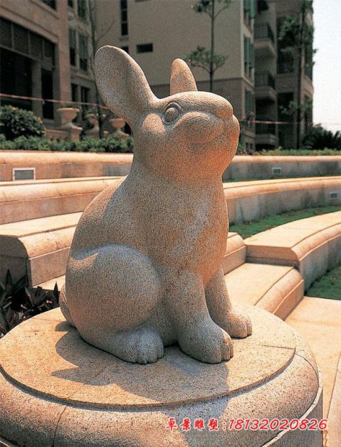 公园动物大理石兔子