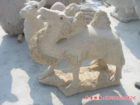 大理石动物小骆驼石雕