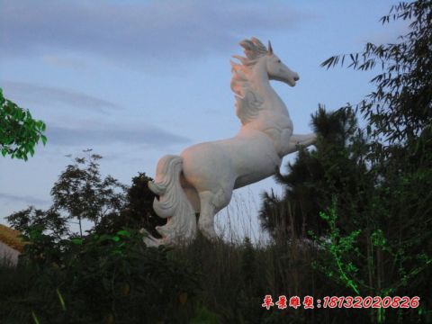 公园动物汉白玉独角兽石雕