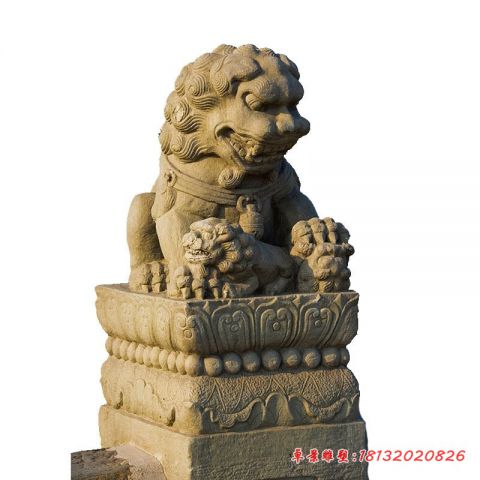 大理石仿古石狮子