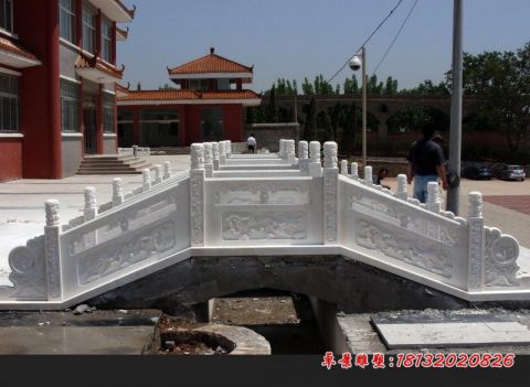 汉白玉龙浮雕石拱桥