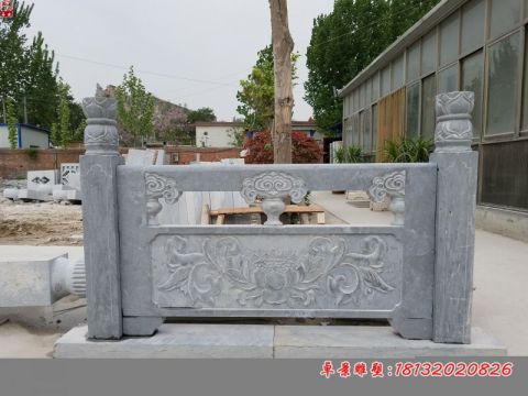 仿古莲花浮雕石栏板