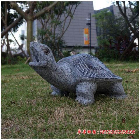 公园动物喷水乌龟石雕