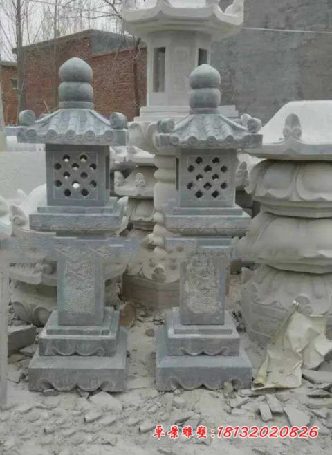 小区公园青石仿古石灯