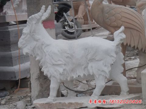 大理石公园动物羊石雕