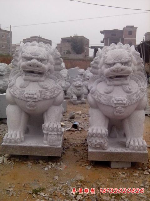 踩球北京狮子石雕