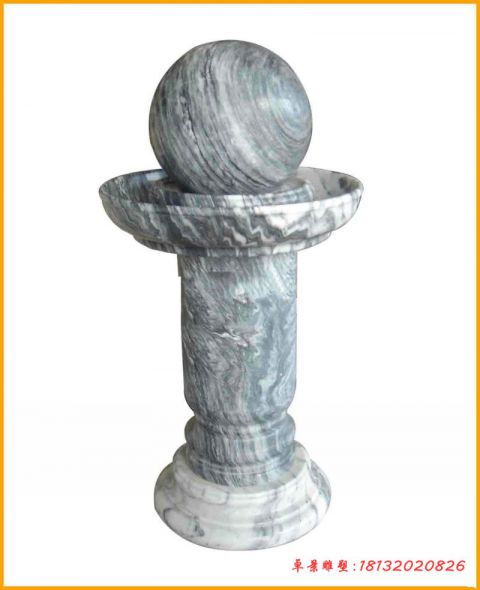 公园单层风水球石雕