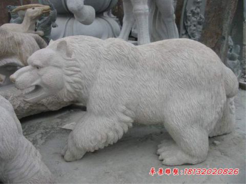 公园动物石雕狗熊