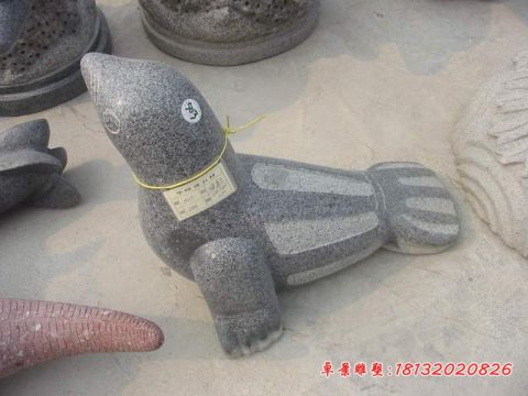 大理石海狮公园动物石雕