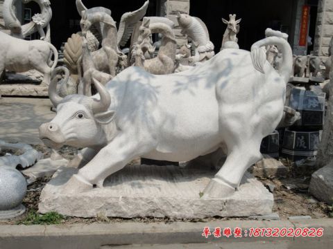 广场大理石华尔街牛石雕