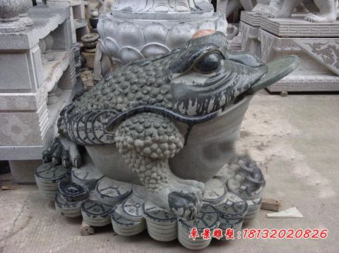 企业大理石招财金蟾石雕