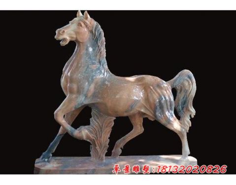 公园大理石动物马石雕