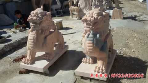 晚霞红镇宅石麒麟