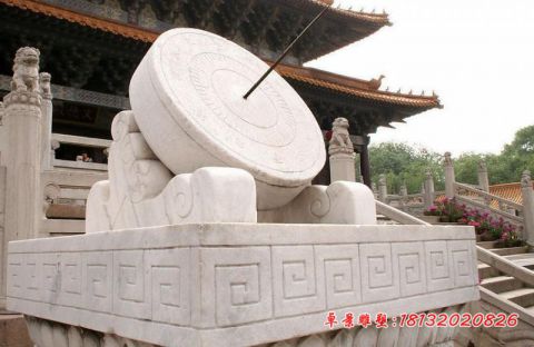 景区校园汉白玉日晷石雕