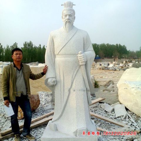 景区古代名人孙武石雕