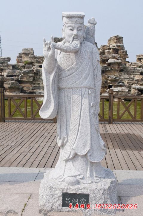 公园大理石八仙人物石雕