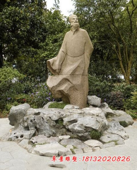 景区名人石雕苏轼