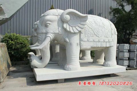 门口大理石镇宅石雕象