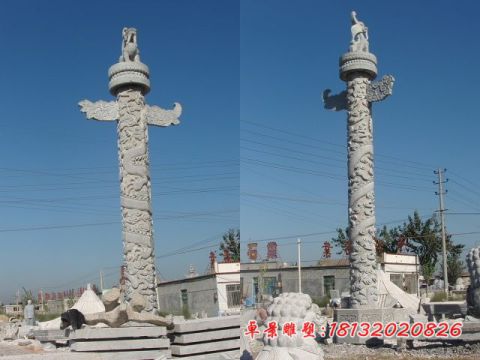 大理石景区华表石雕