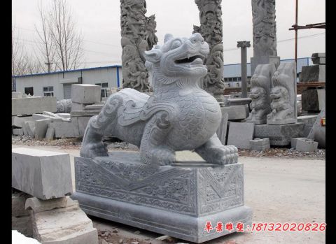 门口青石仿古石貔貅