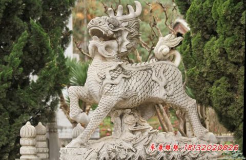 公园大理石古代神兽石雕麒麟