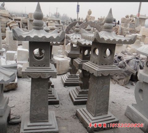 青石仿古石雕灯