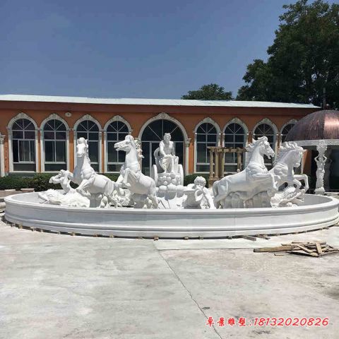 广场阿波罗战车喷泉石雕