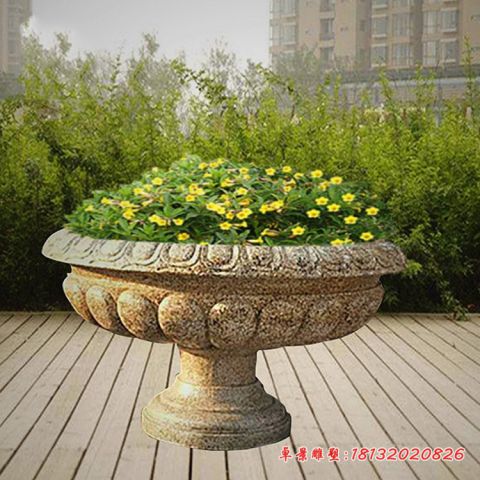别墅景观石花盆