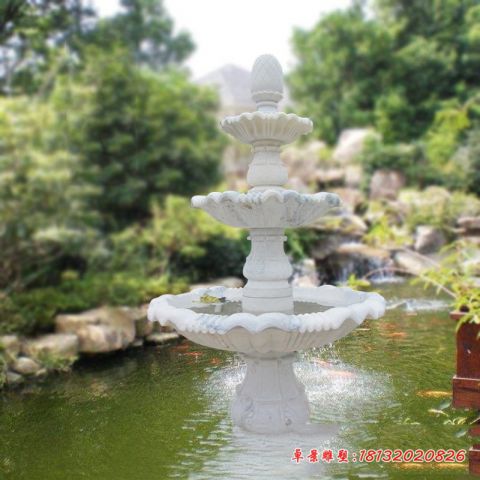 公园景观汉白玉喷泉石雕