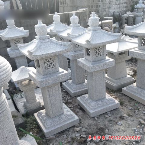 公园大理石仿古石雕灯