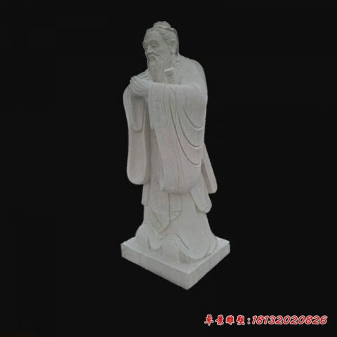 校园人物孔子石雕