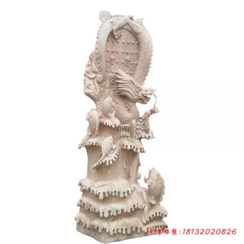 鲤鱼跃龙门景观石雕