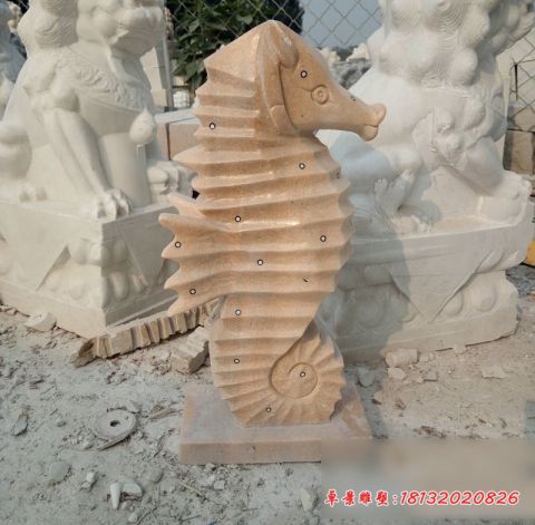 公园景观喷水海马石雕