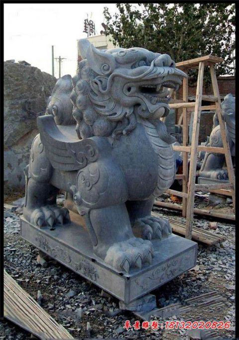 企业门口青石貔貅石雕