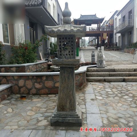 园林景观青石仿古石雕灯