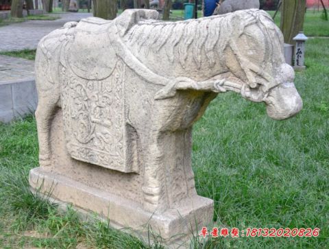公园动物大理石抽象马石雕